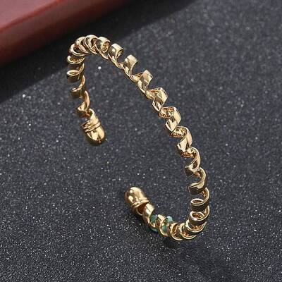 Electrophoresis Iron Cuff Bangles for Women