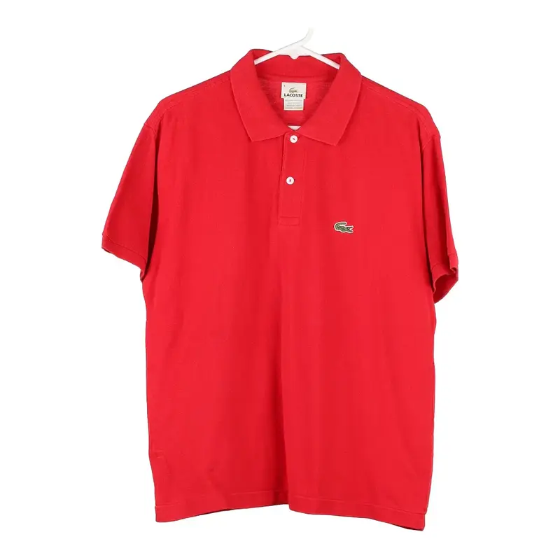 Lacoste Polo Shirt - Large Red Cotton