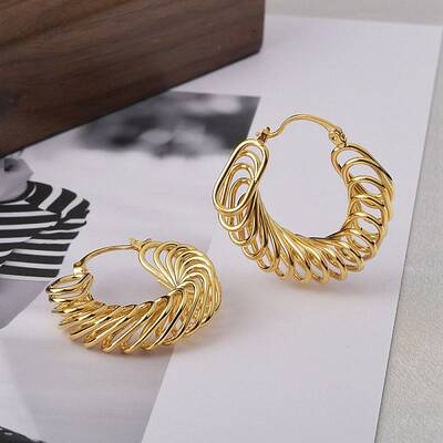 Brass Hoop Earring for Women