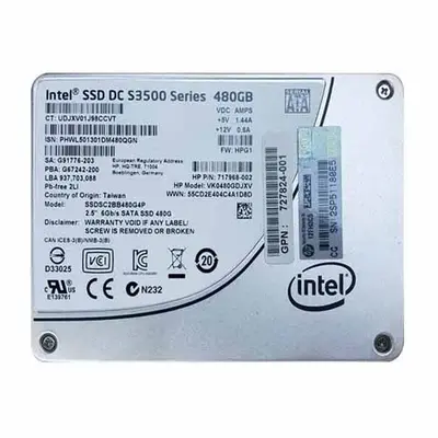 717968-002 HP 480GB Multi-Level Cell SATA 6Gb/s 2.5-Inch Enterprise Solid State Drive for ProLiant Servers