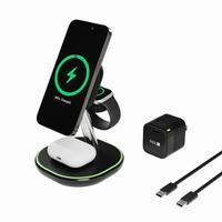 YEIL “ProCharge” 3-in-1 Wireless Charger MagSafe Compatible Wireless Charger Stand for iPhone 12, 13, 14, 15, 16 iWatch a...