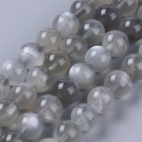 Natural Grey Moonstone Beads Strands