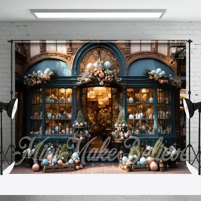 Pascal Eggs Store Window Trendy Easter Backdrop - Aperturee