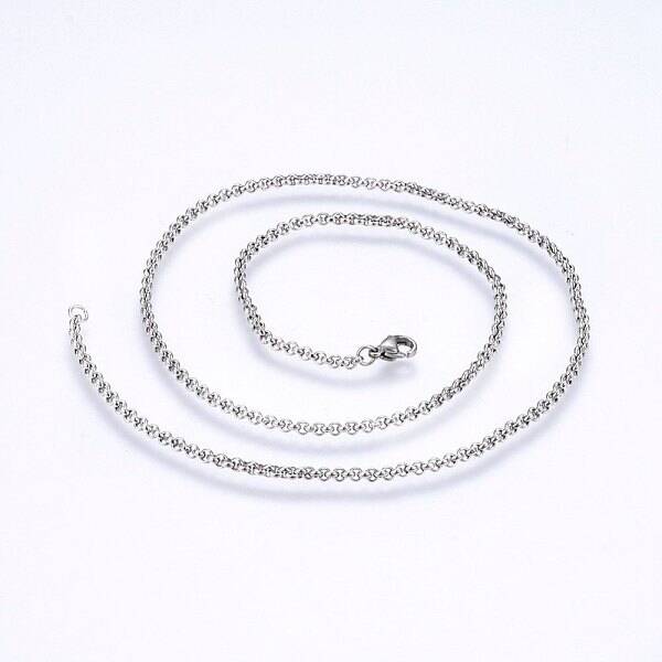 Tarnish Resistant 304 Stainless Steel Cable Chain Necklaces