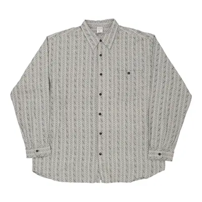 Size Up Patterned Shirt - 2XL Grey Cotton