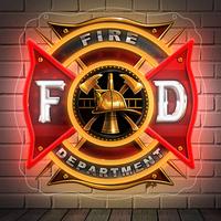 Firefighter Design  Neon Sign,USB Powered LED Neon Sign, Neon Signfor Home Decor, Gift for Firefighters andFire Station Decor...