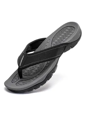 HOBIBEAR Men's sandals, slippers, new breathable men's beach shoes, summer casual open toe flip flops