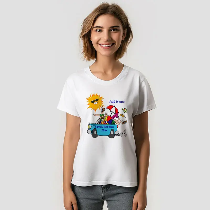 Beach Party Family Reunion Custom Name T-Shirt