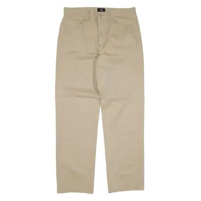 CALVIN KLEIN Trousers Beige Regular Straight Womens W32 L32