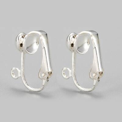 Iron Clip-on Earring Findingsfor Non-Pierced Ears