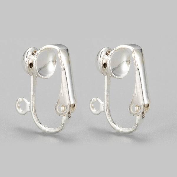 Iron Clip-on Earring Findingsfor Non-Pierced Ears
