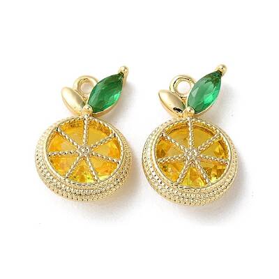 Brass Micro Pave Cubic Zirconia Charms