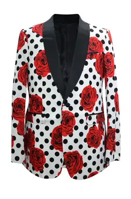 Paisley-504 White - Mens Wholesale Blazers