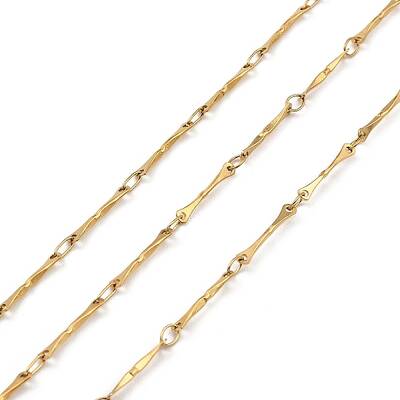 Ion Plating(IP) Handmade 304 Stainless Steel Bar Link Chains