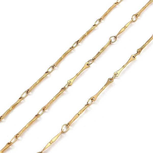 Ion Plating(IP) Handmade 304 Stainless Steel Bar Link Chains