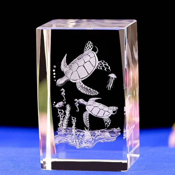 3D Inner Carved Sea Animal Glass Ornaments