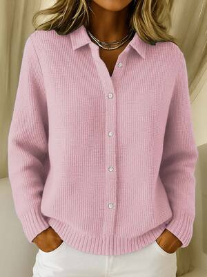 Elaine | Classic Knit Button Cardigan