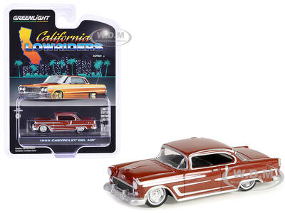 1955 Chevrolet Bel Air Lowrider Red Metallic and Silver \