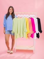 Airflow Oversized Smocked Sleeve Top by DD Design | Reg - Plus