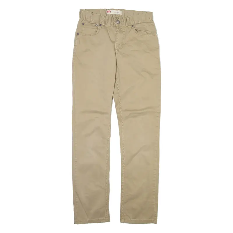 LEVI'S 511 Boys Trousers Beige Slim Straight W28 L30