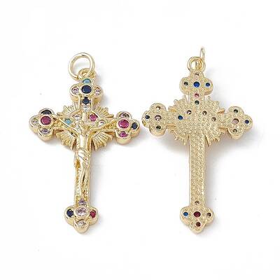 Brass Colorful Cubic Zirconia Pendants