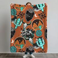 Super Soft Flannel Fleece Dual-Sided Printed Blanket,Western Style,Cozy Mom Blanket Gift - Plush Cow Blanket, Fuzzy Throw Bla...