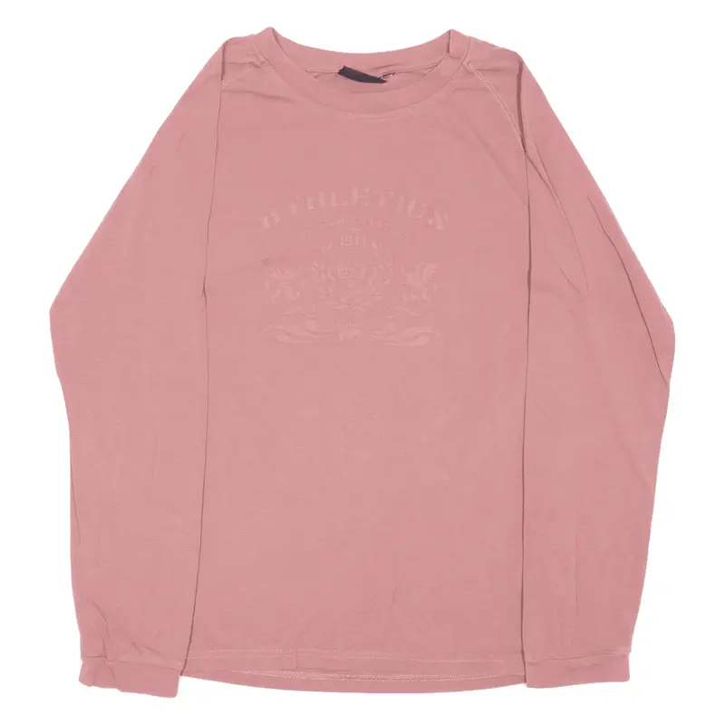 FILA Athletics T-Shirt Pink Long Sleeve Womens S