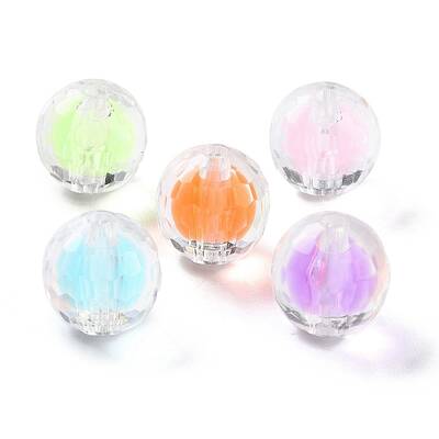 UV Plating Iridescent Transparent Acrylic Bead in Bead