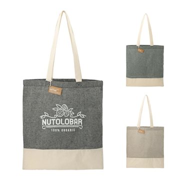 150 Promotional Split Recycled 5oz Cotton Twill Convention Tote - ...