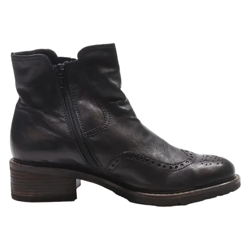 GABOR Ankle Boots Black Leather Womens UK 4.5