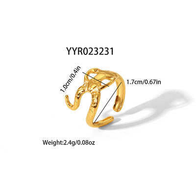 Adjustable European American Snake-Shaped Stainless Steel Ring Jewelry
