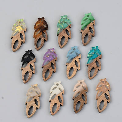 Resin & Walnut Wood Pendants