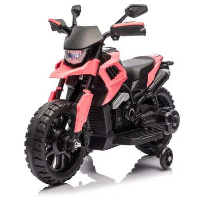 Garvee 6V Kids Electric Motorcycle with Training Wheels, Adjustable Speed 2-5 MPH, Durable Battery-Powered Ride-On Bike, Head...