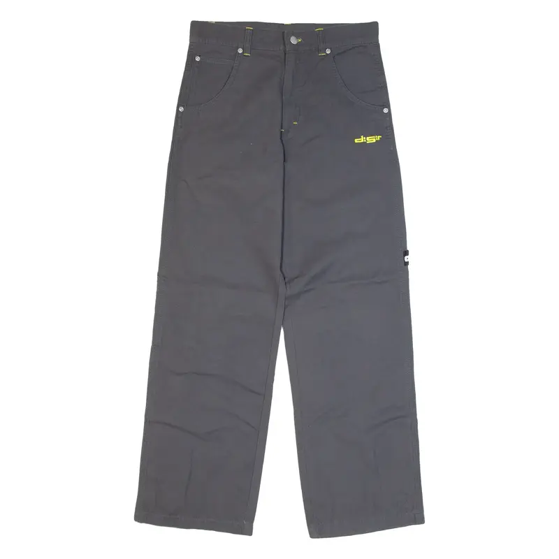 DUBSTER Boys Trousers Grey Loose Straight W28 L30
