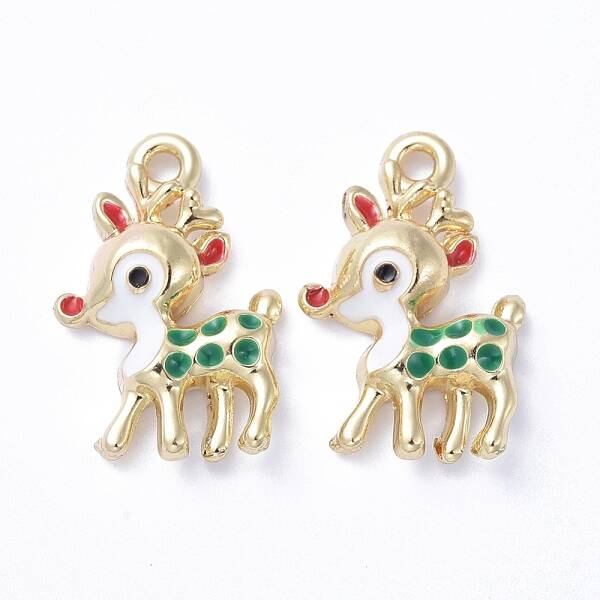 Golden Plated Alloy Enamel Pendants
