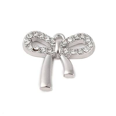 Rack Plating Alloy with Rhinestone Pendants