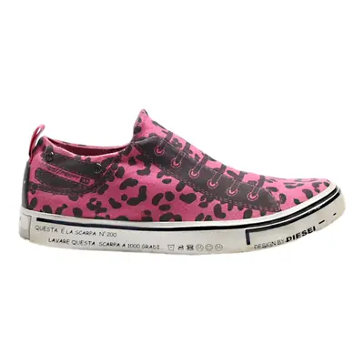 DIESEL Pump Shoes Pink Canvas Womens UK 8