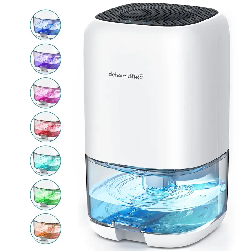 35oz Small Dehumidifier, Quiet Auto Shut Off. Covers 280ft²  Bedroom, Bathroom, RV & Closet Energy Saving Fan, Silent Fan, W...