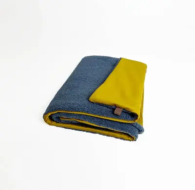 Eco-Boucle Blanket MEADOWS | Rozmiar: 59x39" (150x100cm) | Kolor: Blue Dream