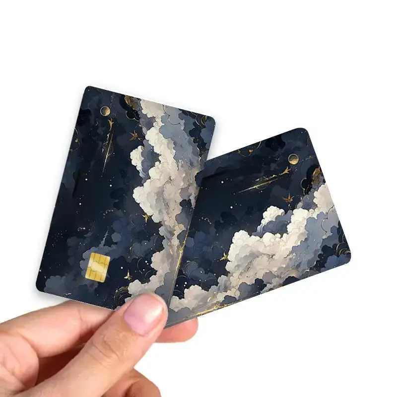 Landscape Pattern Credit Card Skin Sticker, 4 Counts/Set Thin Waterproof & Anti-scratch No Residue Sticker, Personalized Art...