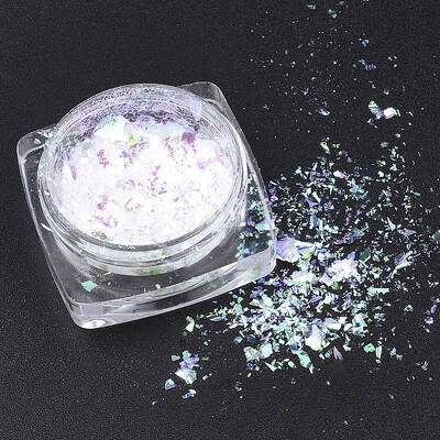 Holographic Chunky Glitter Nail Art Pigment Dust