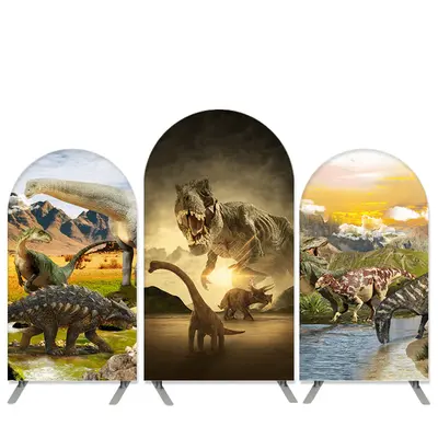 Aperturee Cartoon Dinosaur World Theme Birthday Arch Backdrop Kit | Custom Chiara Arched Covers | Diy Arch Backdrop Cover | R...