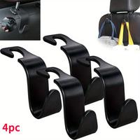 Universal Car Storage Hook, 4 Counts/set Car Seat Headrest Hook, S Type Hook Fit for Handbag Purse Coat, Car Accessories, Car...