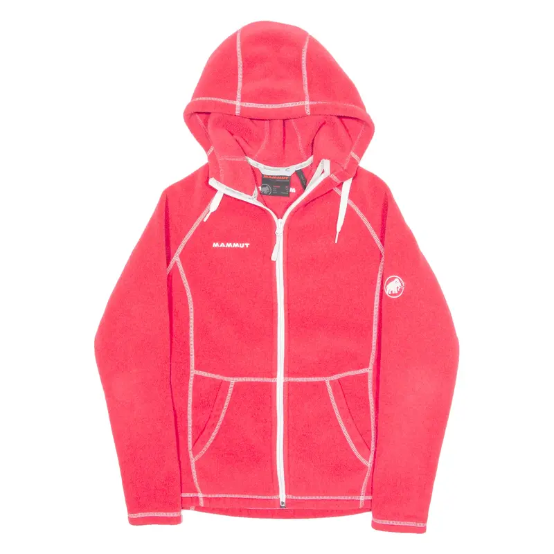 MAMMUT Womens Fleece Jacket Pink Hooded XS