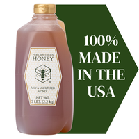 Pure Southern Honey- Raw & Unfiltered Honey - 5 lbs, Bulk Honey, Sweet Flavor Rawhoney Natural