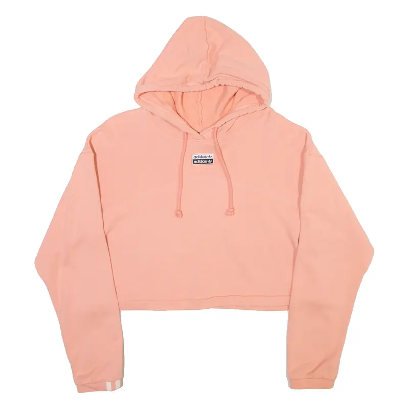 ADIDAS ORIGINALS Cropped Womens Pink Hoodie UK 12