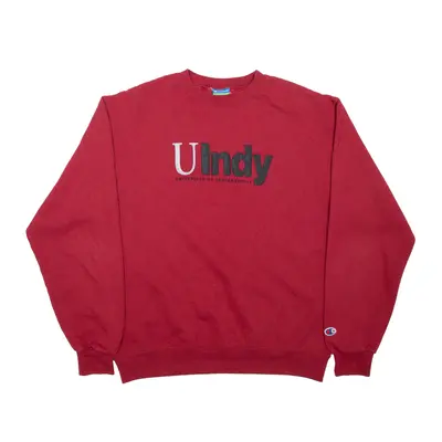 CHAMPION Eco Fleece University of Indianapolis USA Sweatshirt Red Mens M