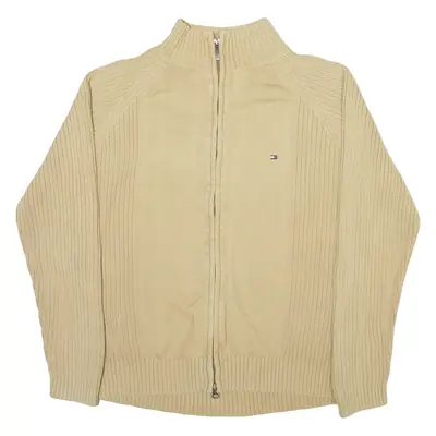 TOMMY HILFIGER Mens Jumper Beige Tight Knit M