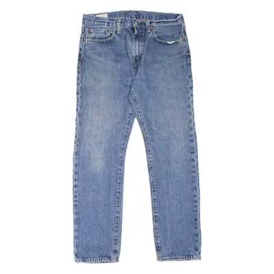 LEVI'S 502 Jeans BIG E Mens Blue Regular Tapered Stone Wash W32 L32