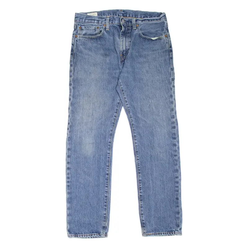 LEVI'S 502 Jeans BIG E Mens Blue Regular Tapered Stone Wash W32 L32